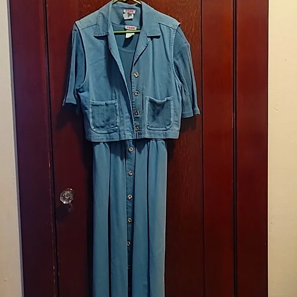 Fads | Dresses | Vintage Fads Made In Usa 0 Cotton Dress With Vest Size 12  | Poshmark